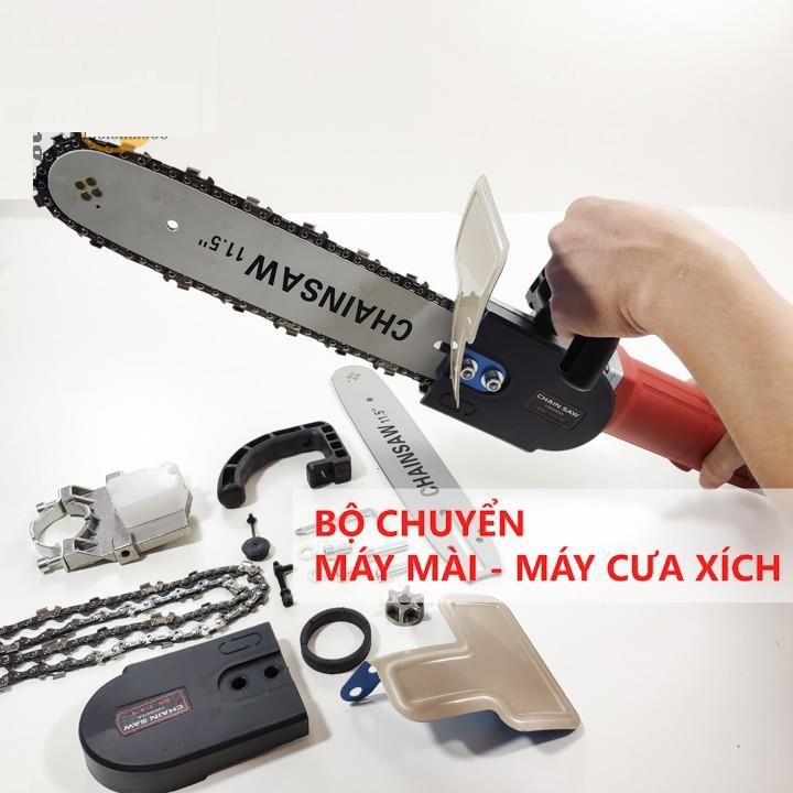 Đầu Chuyển Đổi Gắn Máy Mài Thành Máy Cưa 12inch, Bộ Lam Cưa Xích Gắn Máy Mài Góc Chainsaw