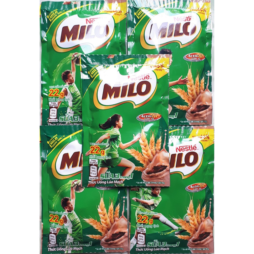 [sẵn Hàng] - MILO dây 10 gói*22gr date mơi 2021