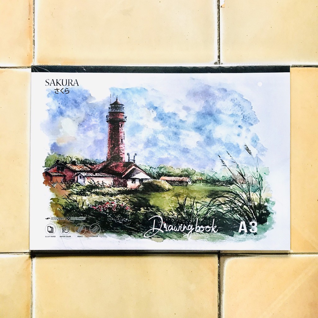 Vở vẽ Sakura khổ A3 - 20 tờ