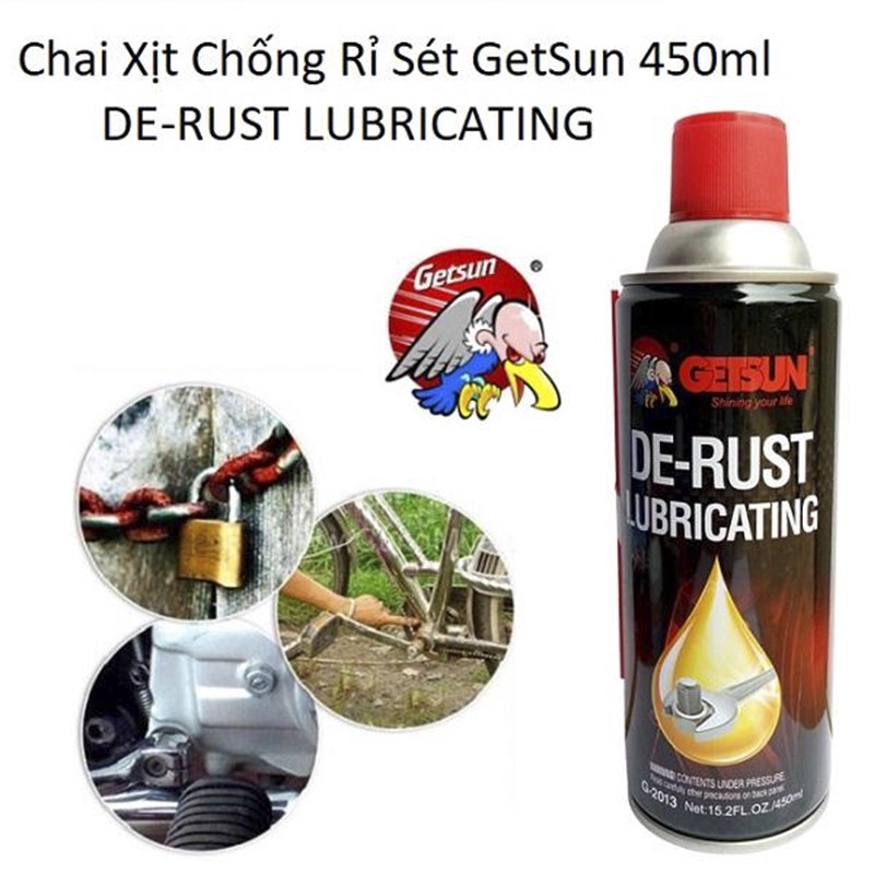 Chai xịt chống rỉ sét W2 Getsun 450ml