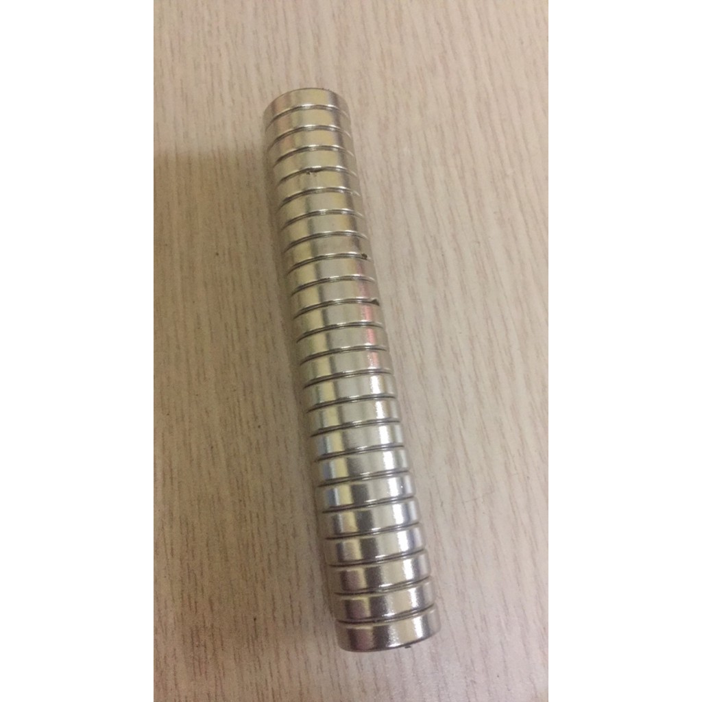 Nam châm viên trắng đất hiếm 20x5mm
