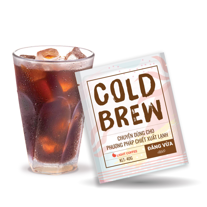 [HCM]Cà phê pha Cold brew đắng vừa Light Coffee - túi 40gr - Lazcoin