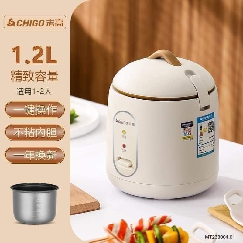 Nồi cơm mini chigo dung tích 1.2 lít tiện lợi