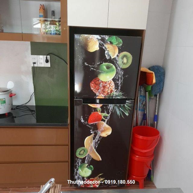 Giấy Decal Dán Tủ Lạnh HOA QUẢ NHIỆT ĐỚI - THUTHAODECOR