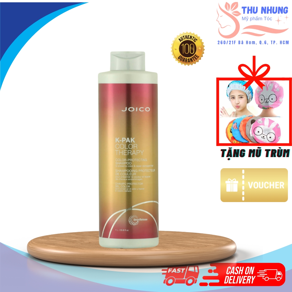 [Tặng mũ trùm] Bộ dầu gội xả Joico K-pak Color Therapy phục hồi tóc hư và dưỡng màu nhuộm (USA)