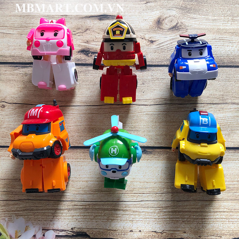 Đồ chơi robot biến hình Robocar Poli (6 con)