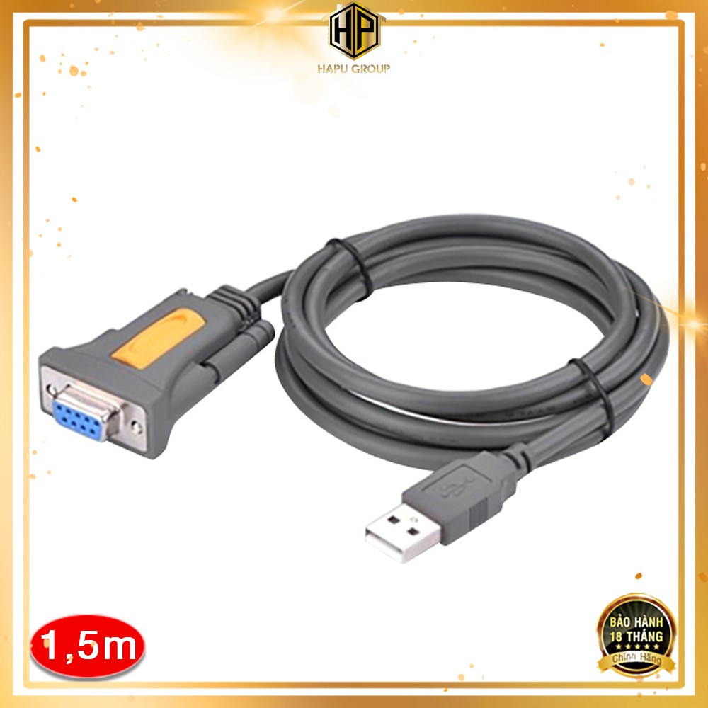 Cáp usb sang com rs232 cổng âm ugreen 20201 dài 1,5m