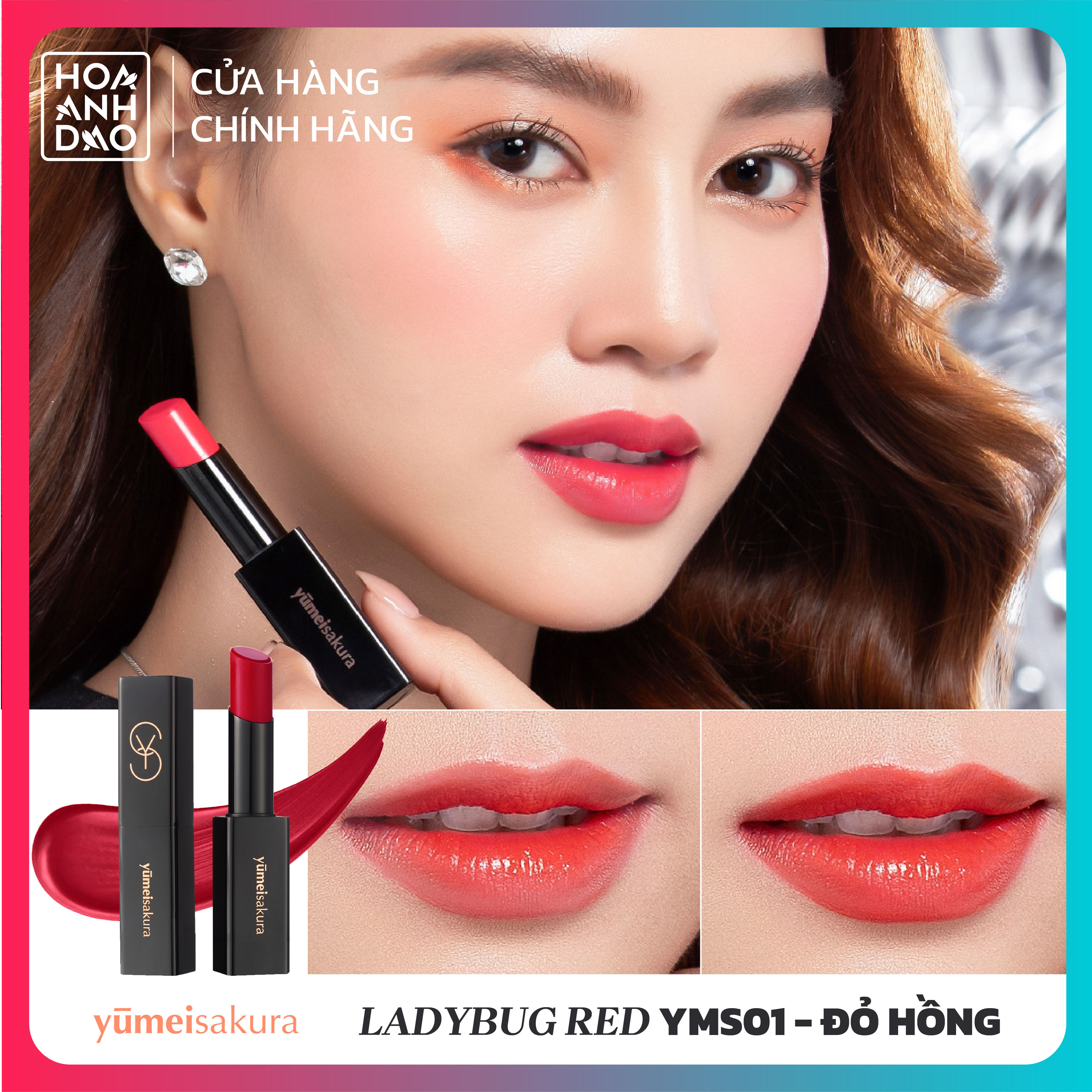 Son Dưỡng Collagen Yumeisakura - Đỏ hồng - Ladybug Red - YM01