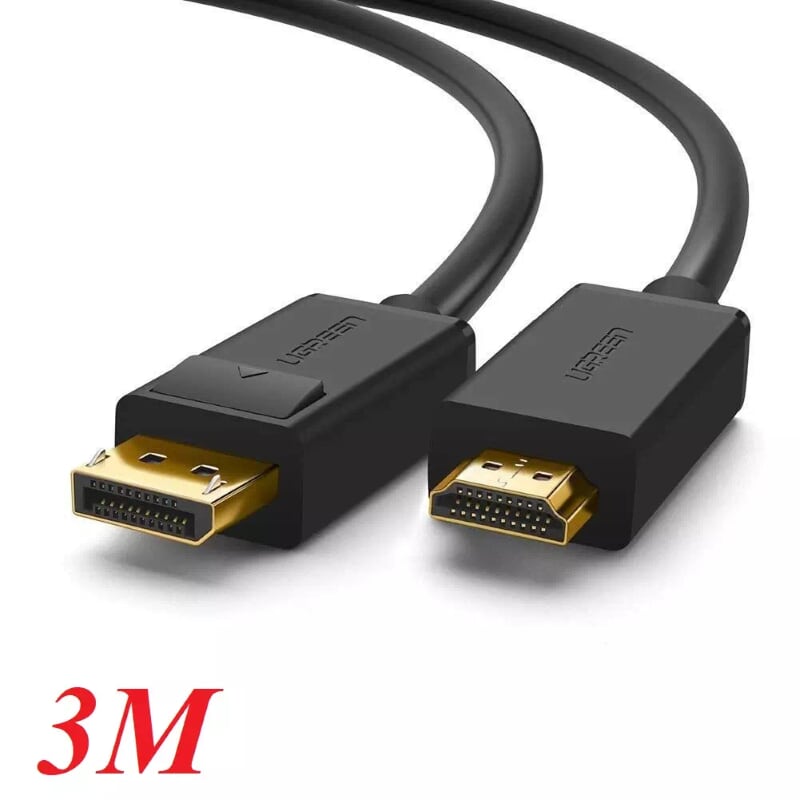 Ugreen 10203 3m màu đen cáp chuyển đổi displayport sang hdmi thuần đồng dp101