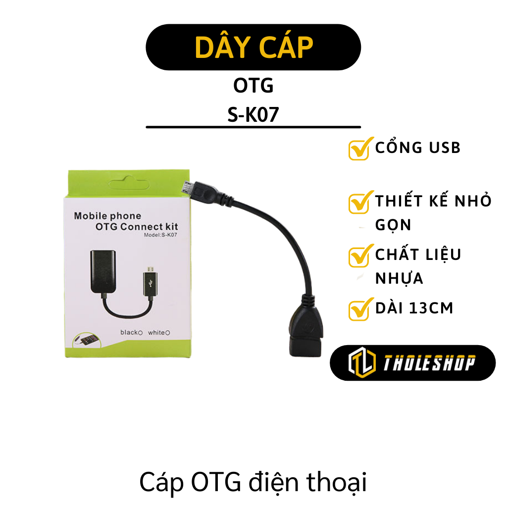 Cáp Otg điện thoại tiện lợi nhỏ gọn - Cáp chuyển đổi điện thoại - Cáp chuyển đổi kết nối