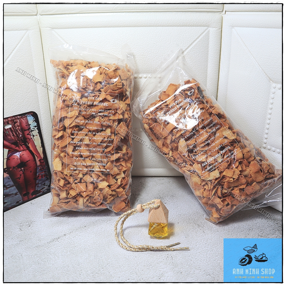 MỨT DỪA SẤY KHÔ GIÒN ngon 450gr