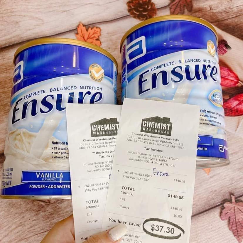 Sữa Ensure Úc 850g