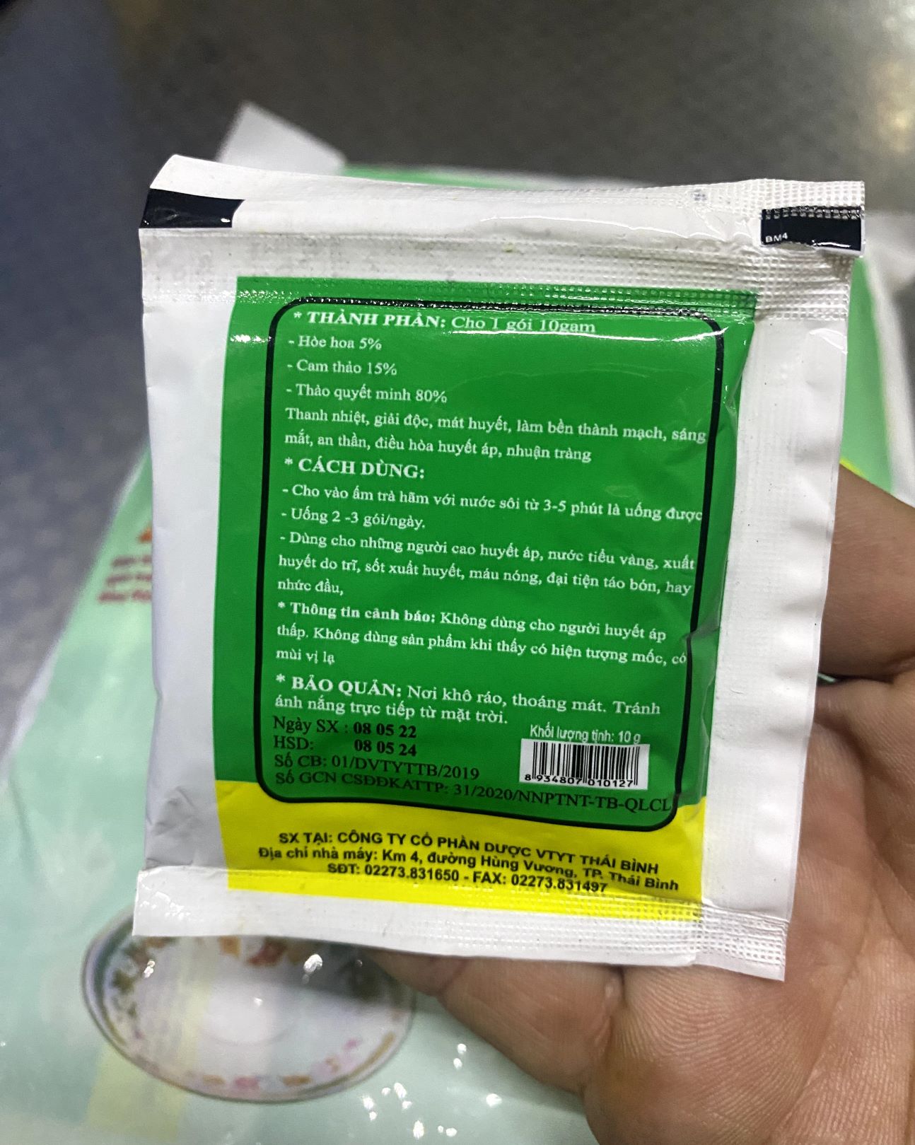 Chè Thanh Nhiệt THÁI BÌNH 100 gói x 10g