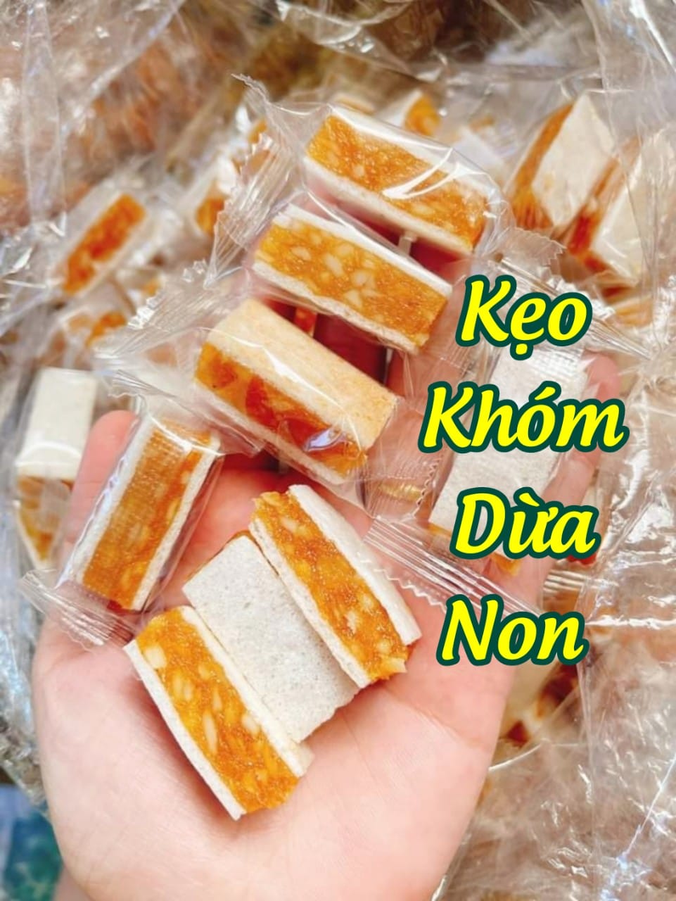 Kẹo Khóm Kẹp Dừa Non túi 500gr