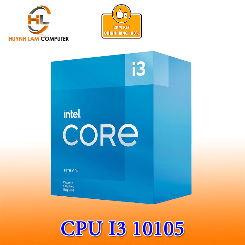 [Trả góp 0%]CPU Intel Core i3 10105 3.70GHz 4 Nhân 8 Luồng 6MB Cache chính hãng Viễn Sơn