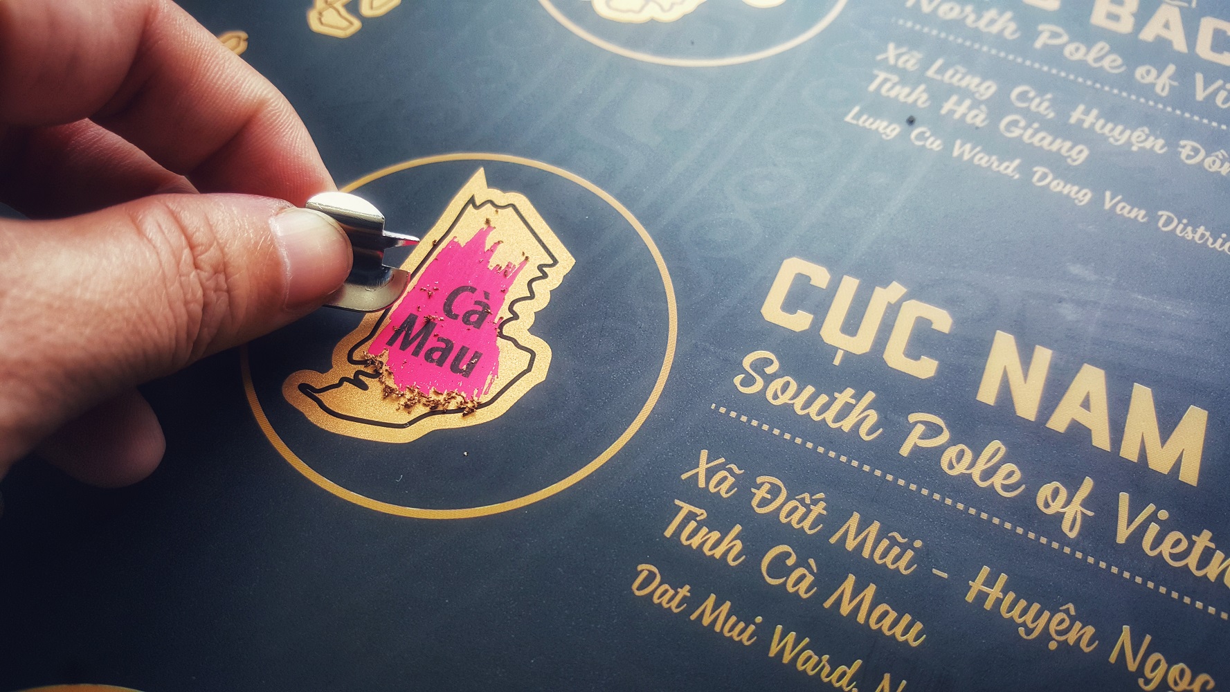 Vietnam Scratch Map Gold Edition