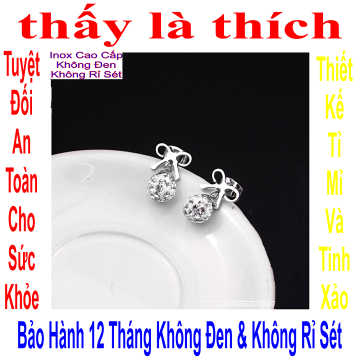 Bông tai nơ bông tai hình nơ khuyên tai nơ - Cam kết 1 đổi 1 nếu hoen , gỉ sét