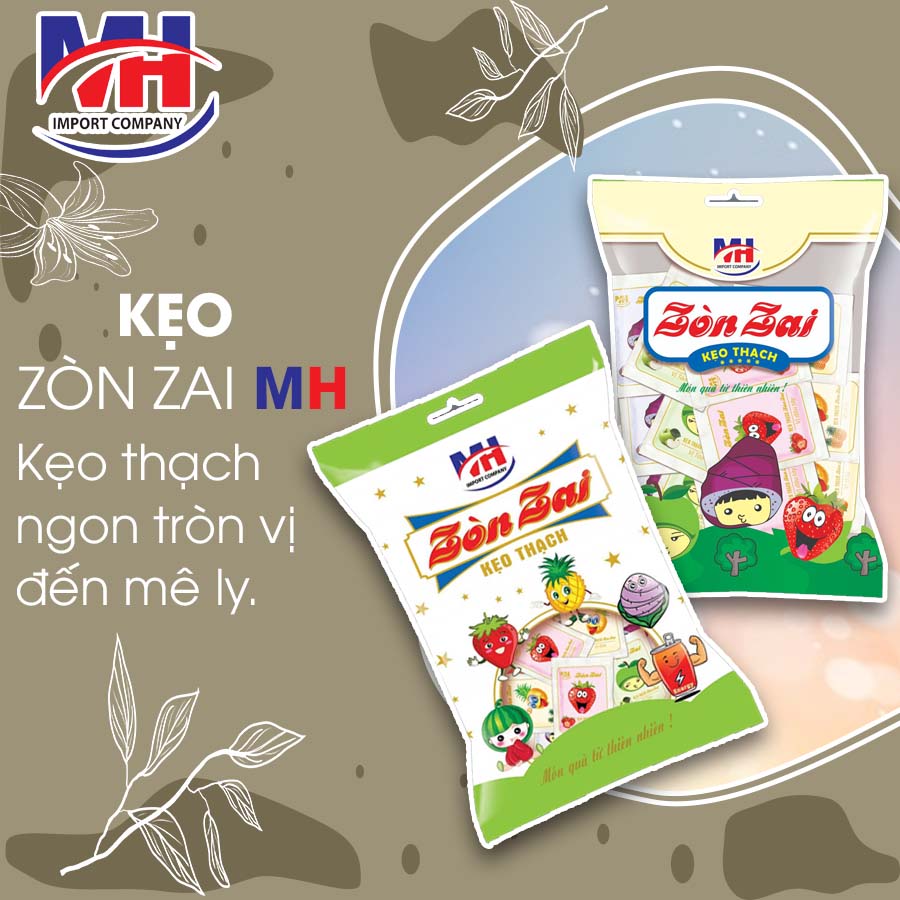 KẸO THẠCH ZÒN ZAI DUY PHÁT TÚI 300G
