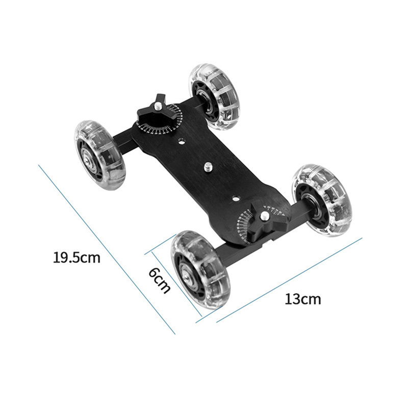Camera Table Slider Dolly Desktop Mini Video Mobile Rolling Sliding Dolly Car Stabilizer with Magic Arm For DSLR Camera