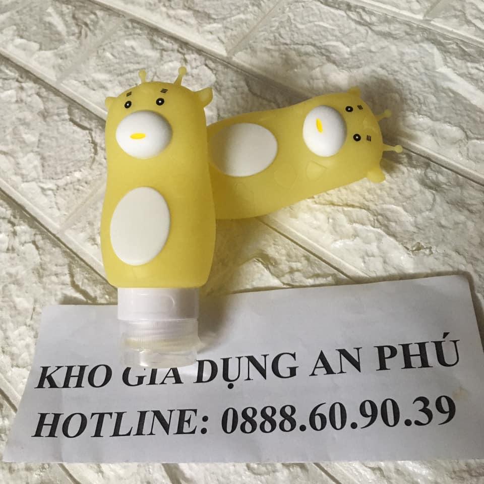 Chai silicon đựng nước rửa tay du lịch hình thú cưc cute