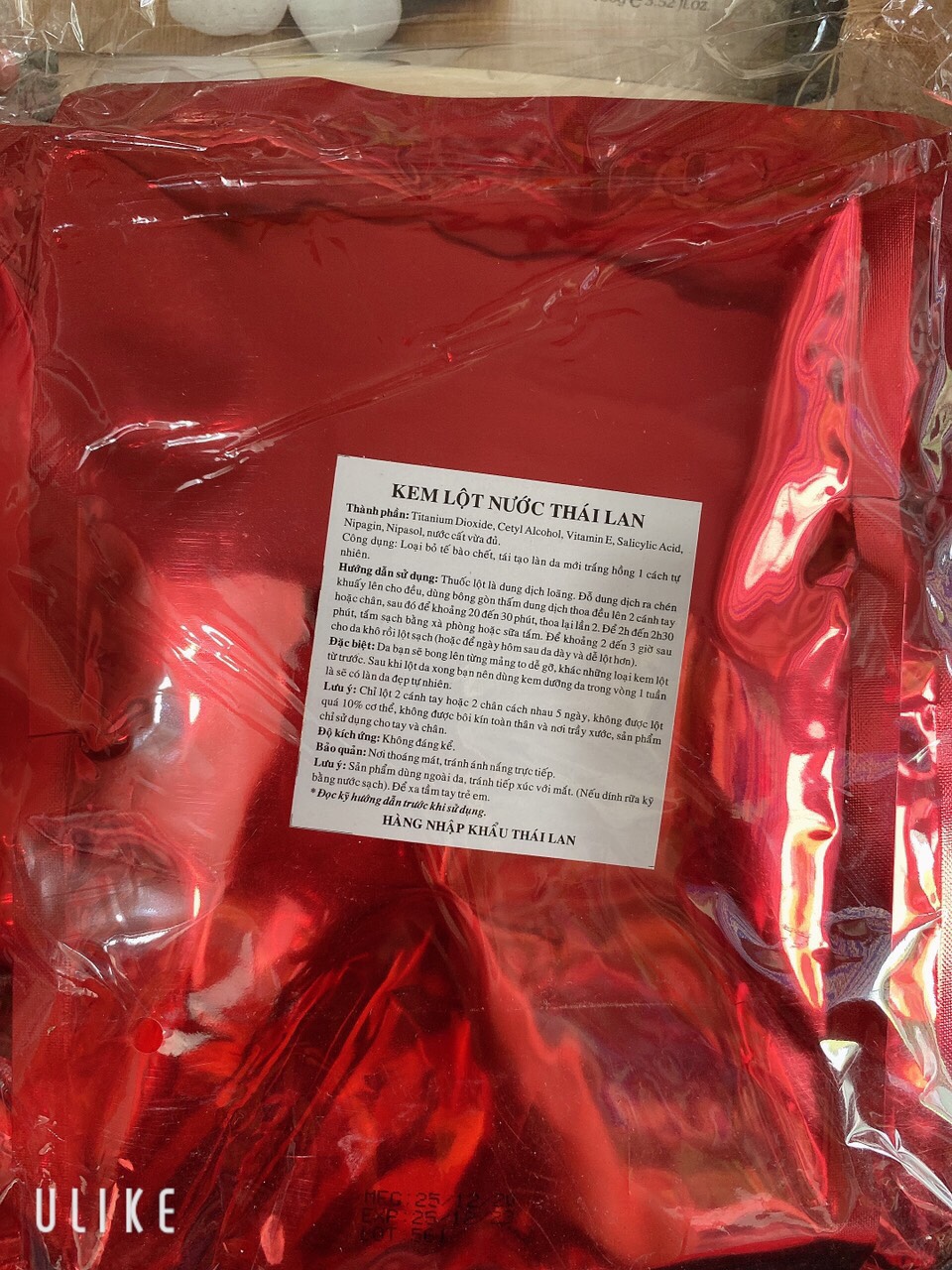 thuốc lột da Thái Lan collagen dạng bịch