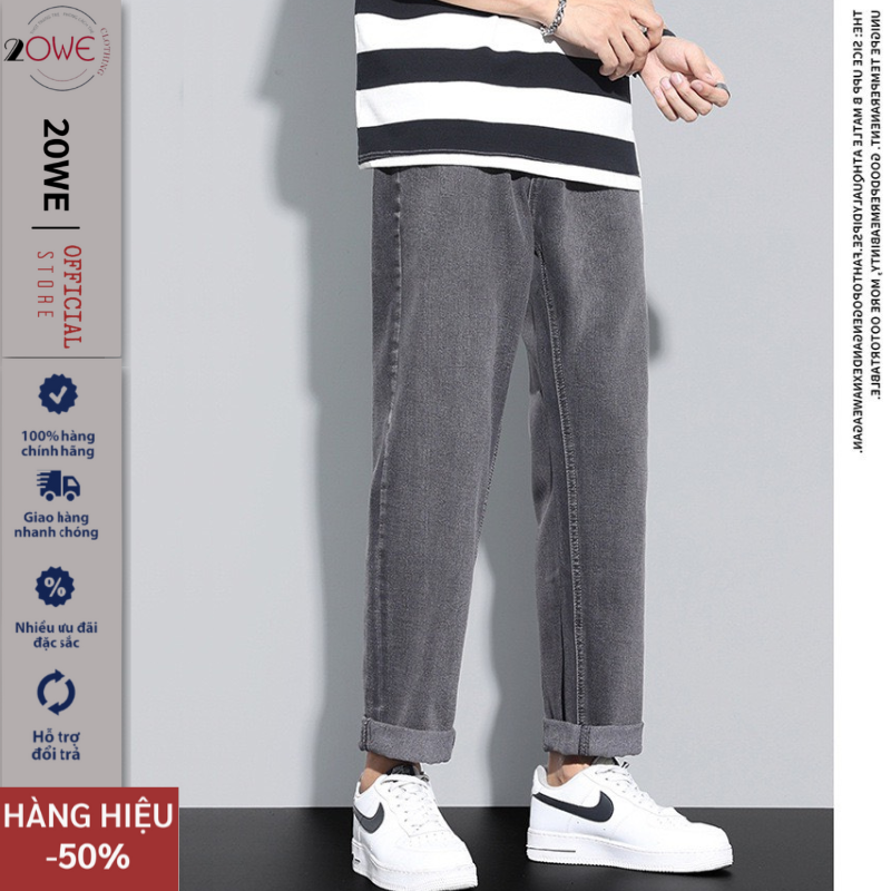 Quần jean nam baggy ống suông rộng TR01 chất vải jeans bò cao cấp hottrend 2023 20we