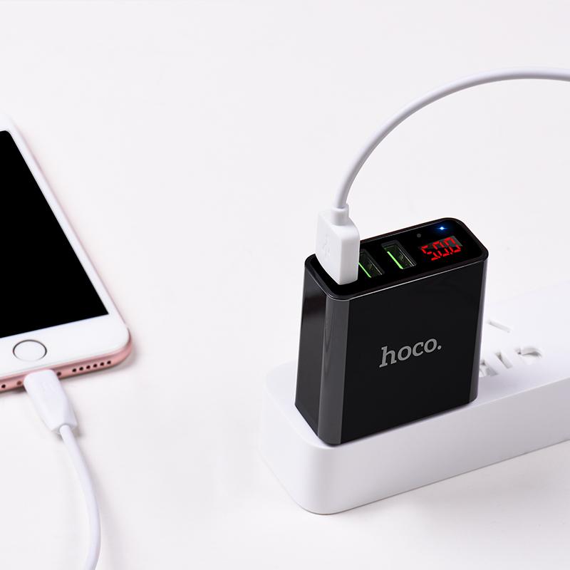 [HCM]Adapter Sạc 3 Cổng 3A Hoco C15