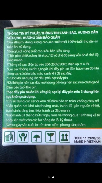Đèn Pin Đội Đầu G8-516 ( Hàng Chính Hãng )