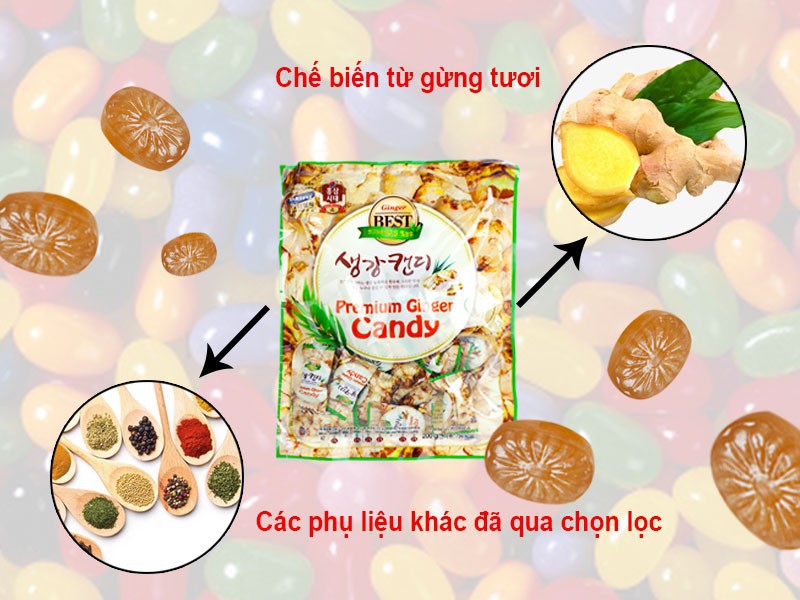 KẸO GỪNG HÀN QUỐC 200g