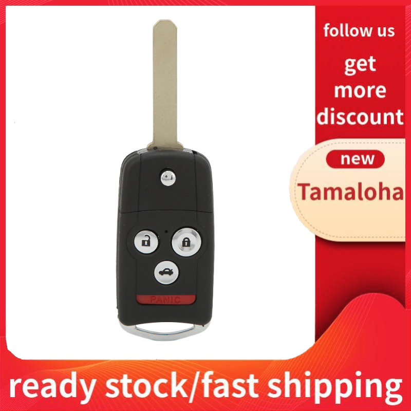 【Big  Promotion】4 Buttons Car Key Fob Shell MLBHLIK‑1T Foldable Replacement for Accord Acura MDX RDX ZDX