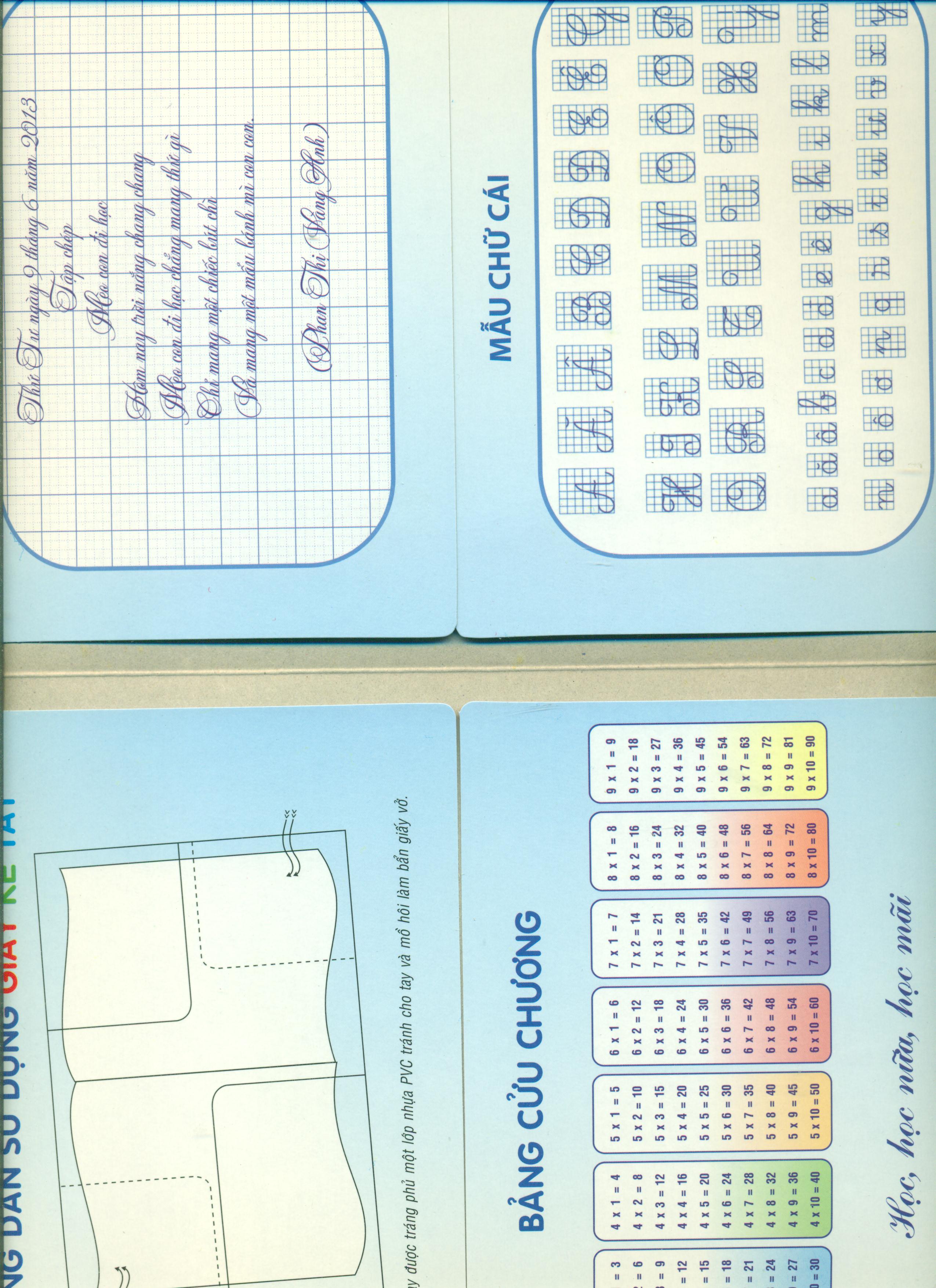Giấy kê tay giữ vở sạch