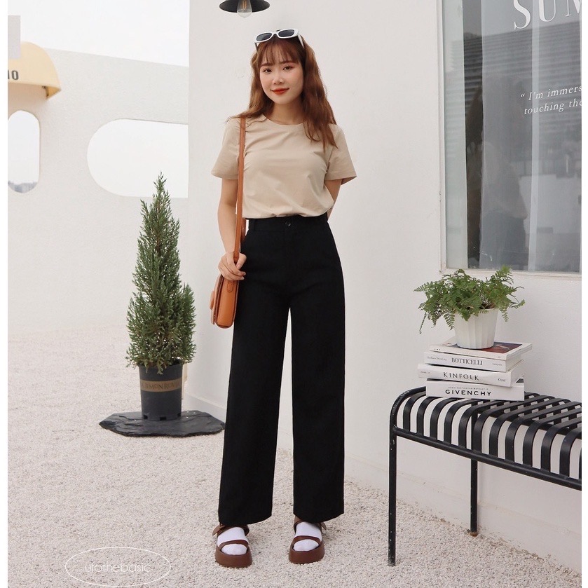 [Nhập LAZLOOK99 GIẢM 100K/500K] Quần ống rộng dáng suông dài – Straight Trousers – ufo.thebasic