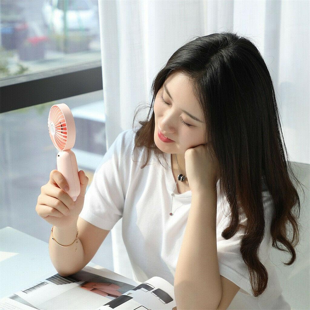 Quạt mini cầm tay pin sạc Baseus Firefly Mini Fan LV491 (Portable Rechargeable Mini USB Hand Fan) 3-Tốc Độ Có Thể Điều Chỉnh Cho Sinh Viên nhân viên văn phòng