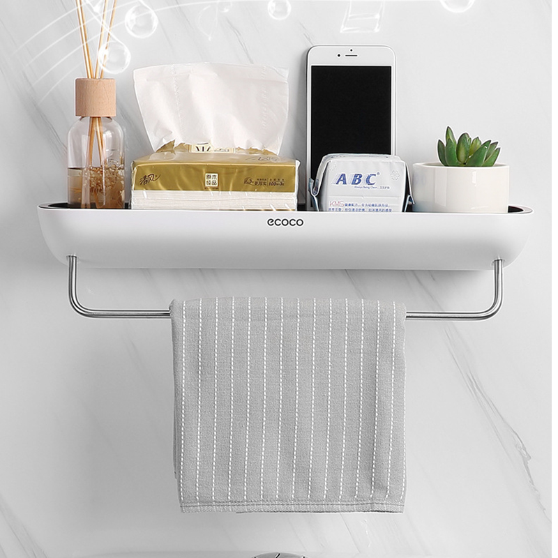 Kệ treo đồ nhà tắm, nhà bếp Ecoco E1923 có móc