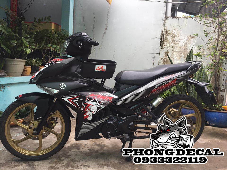 Tem Rời Exciter 150 King Drag Đỏ Đen