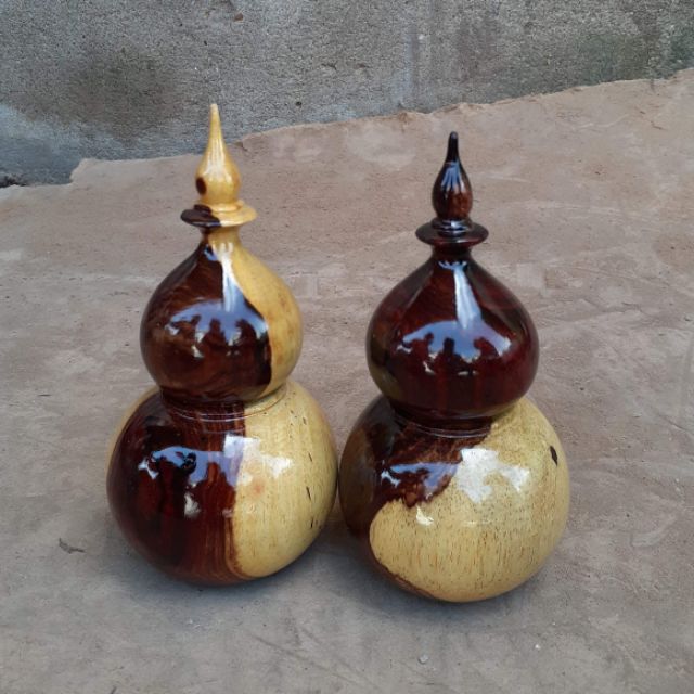 Ống đựng tăm hồ lô gỗ cẩm