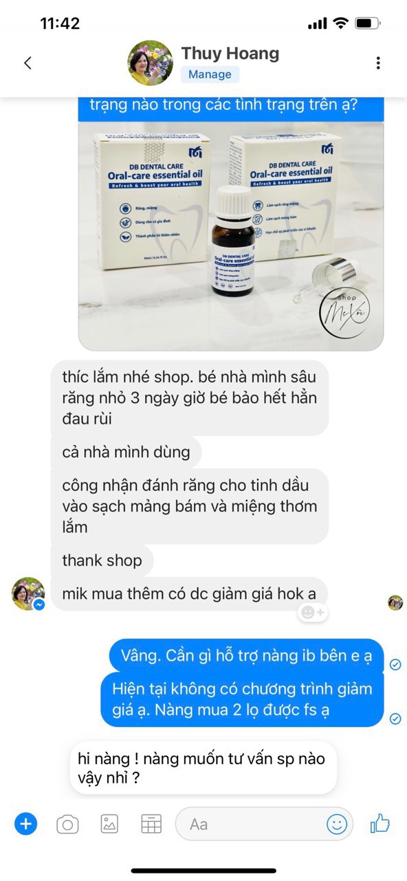 Tinh dầu răng miệng DB Dental Care 10ml [Chính Hãng]