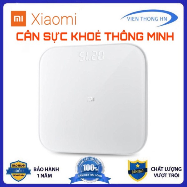 Cân điện tử thông minh Xiaomi scale 2 - cân sức khỏe màn hình led gen 2 bluetooth kết nối với điện thoại - Vien Thong HN nhập khẩu