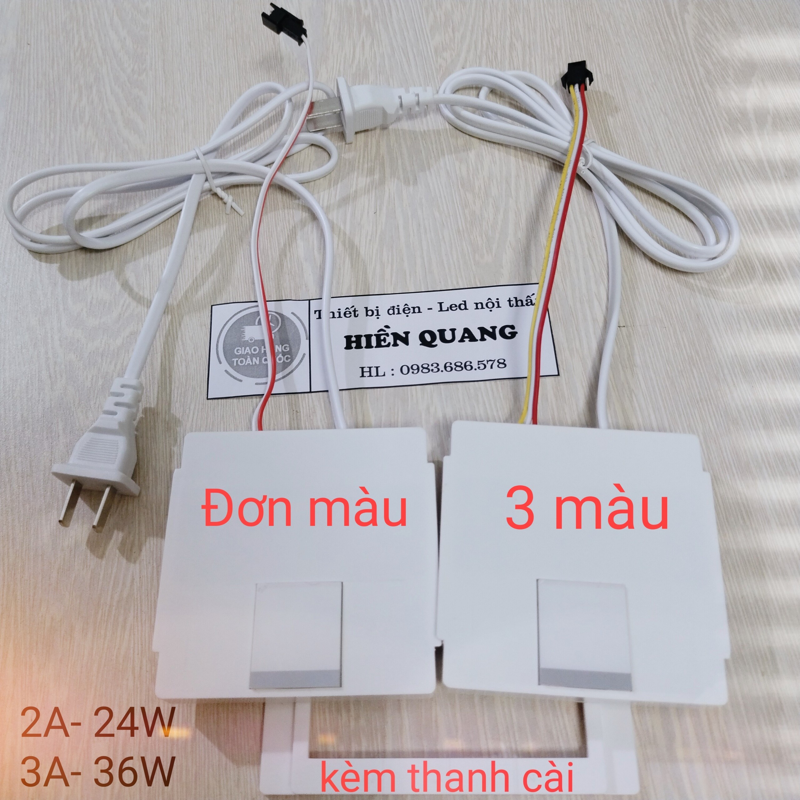Công tắc cảm biến gương led liền nguồn 1A,2A,3A
