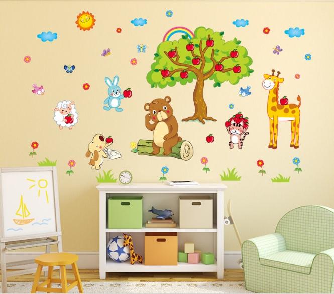 Decal dán tường Vườn cherry- T174-kiddecals