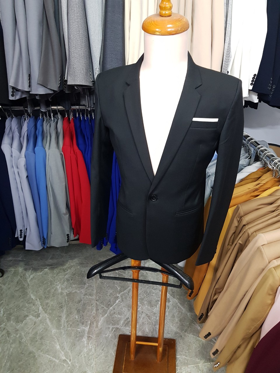 Áo Vest Nam Thời Trang Form Ôm Body tặng cà vạt đen