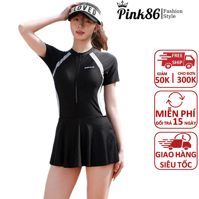 Bikini, đồ bơi nữ cộc tay dáng váy trẻ trung BK-345a