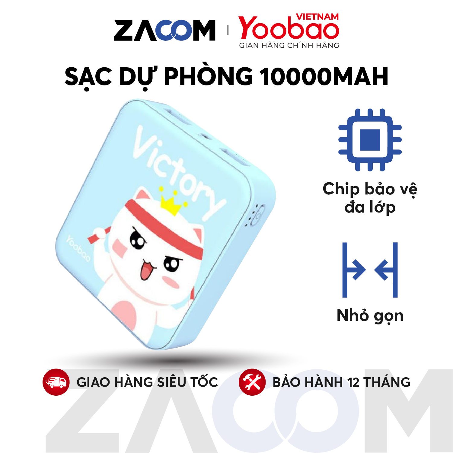 [HCM]SẠC DỰ PHÒNG YOOBAO YB-6024 10000mAh