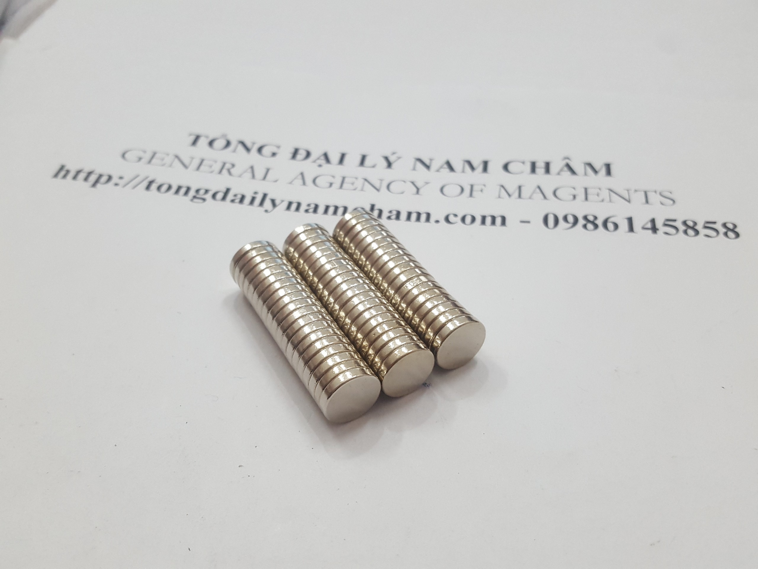 50 viên nam châm đất hiếm 10x2mm