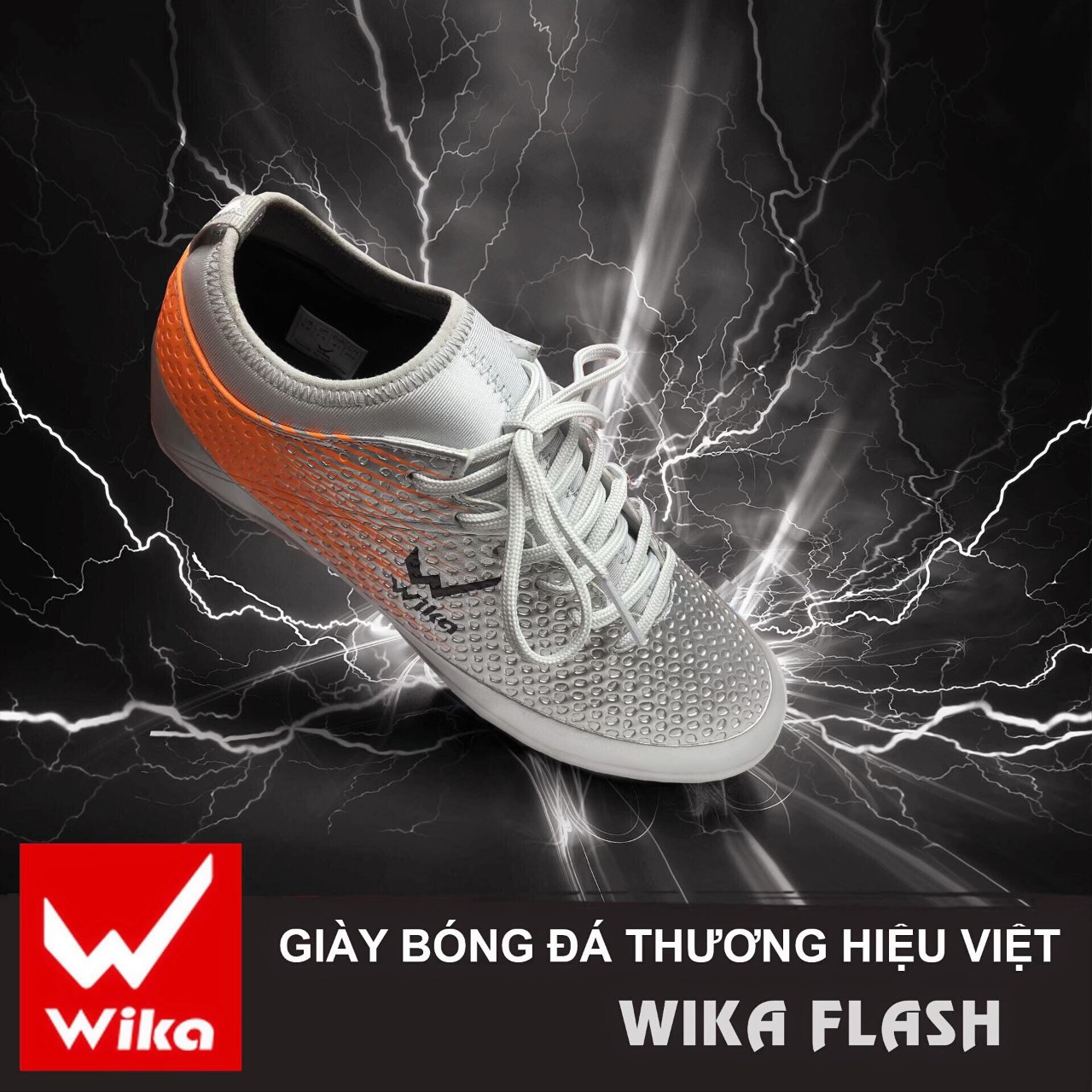 Giày đá bóng wika Flash full box chĩnh hãng (size 33-43)