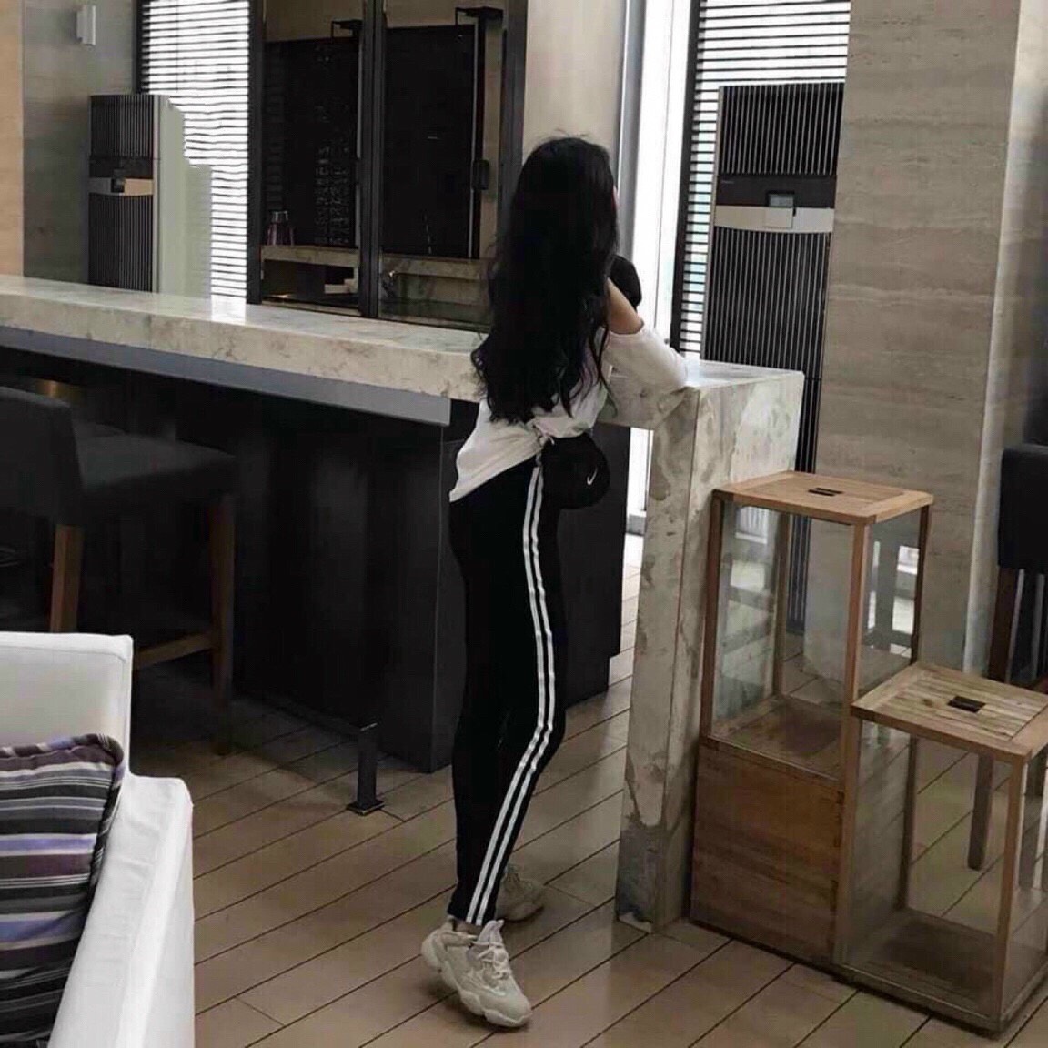 Quần Legging Nữ phối dọc sườn KIMNGAN.HOUSE