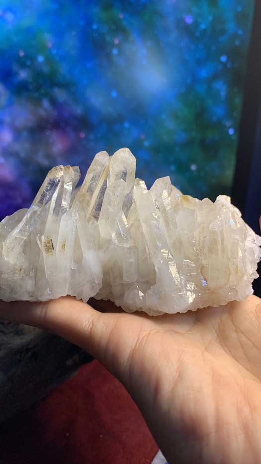 Đá thạch Anh vàng Citrine thanh tẩy thiền định tarot cực mạnh Clear Quartz Natural 441