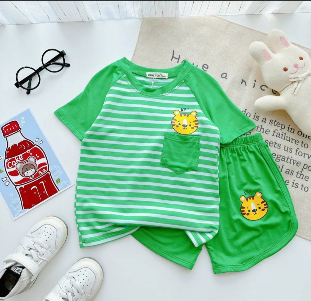 Sét 3 bộ cộc tay chất thun lạnh CAO CẤP Minky Mom siêu mềm mịn, thoáng mát cho bé trai, bé gái đáng yêu từ 5 – 13kg