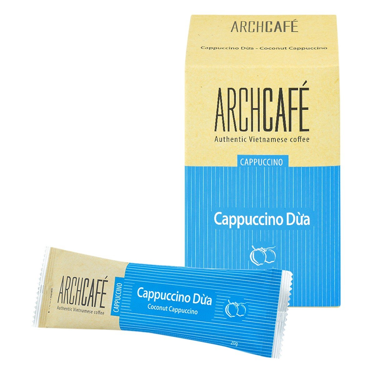 Cà phê Hòa Tan Archcafe Cappuccino Dừa 20G*12