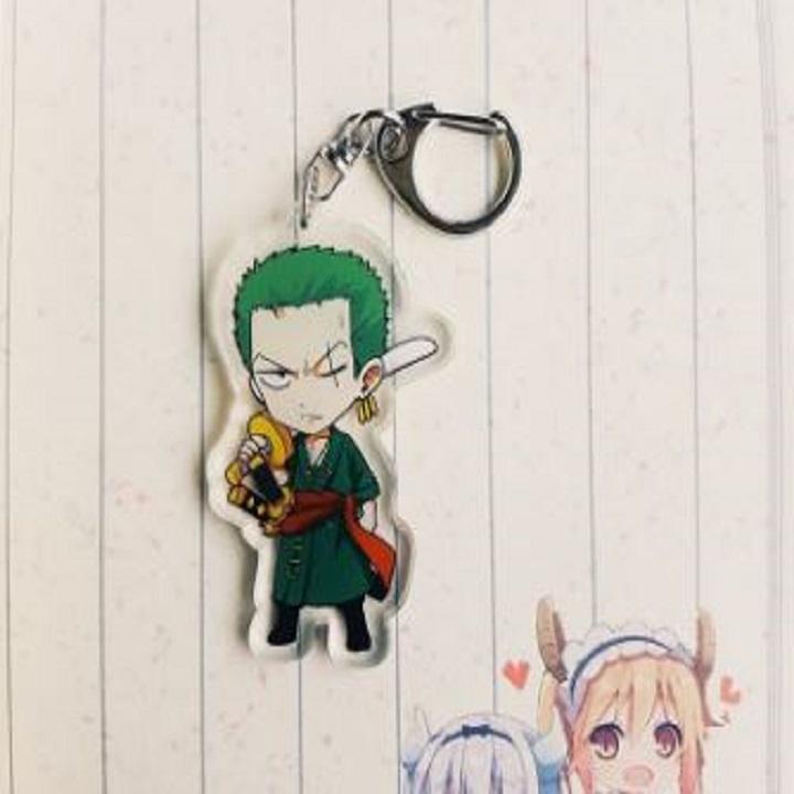 Móc khóa Zoro Onepiece mica 2 mặt